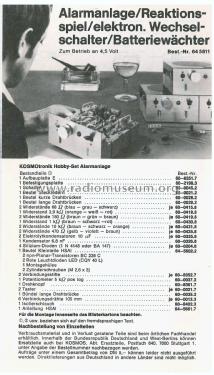 KOSMOtronik Hobby-Set: Alarmanlage HSAl / 64 5611; Kosmos, Franckh´sche (ID = 2399293) Kit