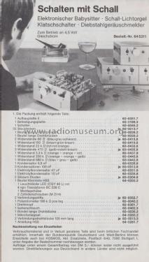 KOSMOtronik Hobby-Set: Schalten mit Schall HSS / 64 5211; Kosmos, Franckh´sche (ID = 2399272) Kit