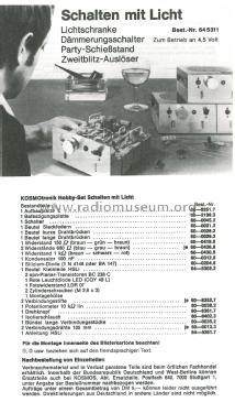 KOSMOtronik Hobby-Set: Schalten mit Licht HSLi / 64 5311; Kosmos, Franckh´sche (ID = 2399281) Kit