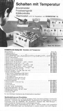 KOSMOtronik Hobby-Set: Schalten mit Temperatur HST / 64 5411; Kosmos, Franckh´sche (ID = 2399287) Kit