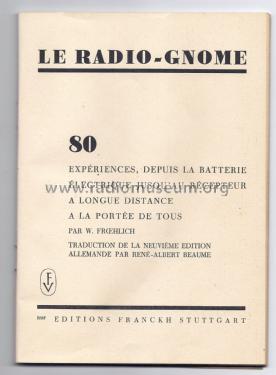 Radio-Gnome - Radiomann Bois - Holz Neuvième Edition - 9. Auflage; Kosmos, Franckh´sche (ID = 2726535) Kit