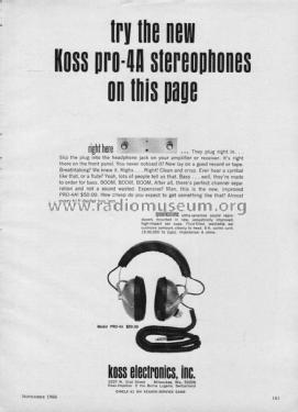 Dynamic Stereo Headphones Pro-4A; Koss Corporation; (ID = 1818129) Lautspr.-K