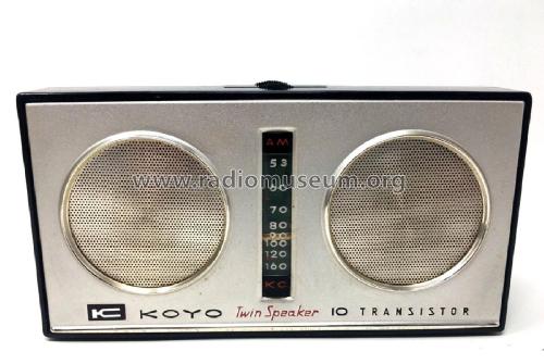 10 Transistor KTR-1031 Twin Speaker Radio Koyo Denki Co. Ltd 