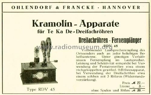 Pentatron RDV45; Kramolin; München (ID = 2106298) Radio