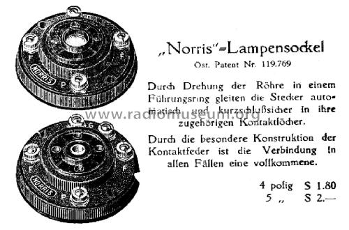 Elektroncső foglalatok - Electron Tube Sockets ; Norris Művek, Magyar (ID = 2236460) Radio part