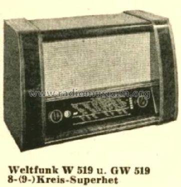 Weltfunk GW519; Krefft AG, W.; (ID = 513707) Radio