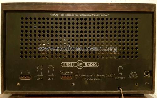 Wechselstrom-Empfänger D127; Kreis-Radio; Dresden (ID = 2083068) Radio