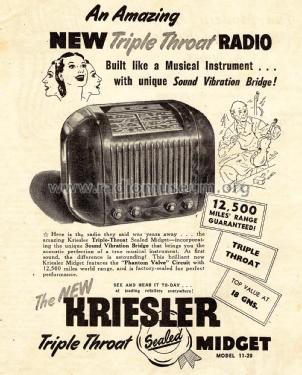 11-20 T; Kriesler Radio (ID = 2927311) Radio