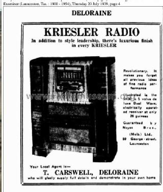 3K30; Kriesler Radio (ID = 3039474) Radio