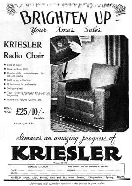 Radio Chair ; Kriesler Radio (ID = 1813642) Radio