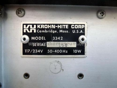 Filter 3342; Krohn-Hite Corp.; (ID = 1696578) Equipment