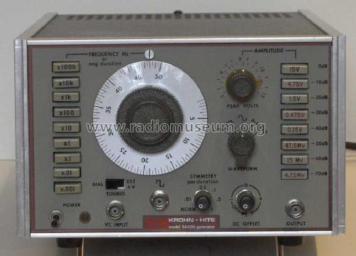 Function Generator 5400A; Krohn-Hite Corp.; (ID = 967022) Equipment