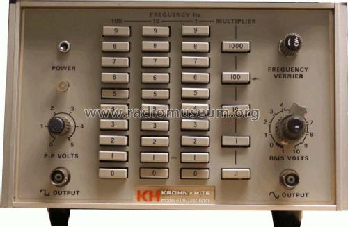 Oscillator 4100A; Krohn-Hite Corp.; (ID = 486835) Equipment