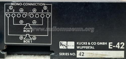 Select Endverstärker E42; KS Electronic, Kücke (ID = 3109087) Ampl/Mixer