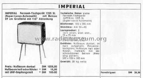 1223SL; Kuba Kuba-Imperial, (ID = 1601607) Television