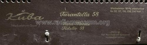 Tarantella 58 Ch= Fidelio 58; Kuba Kuba-Imperial, (ID = 2189411) Radio
