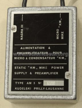 Static 'KM' Mike Power Supply & Preamplifier AM3; Kudelski SA; (ID = 1752212) Ampl/Mixer