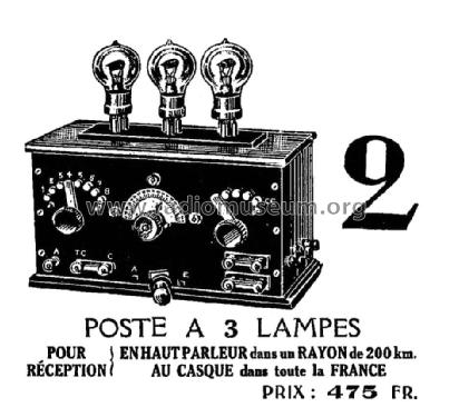 Poste à 3 lampes ; L'Antenne; Paris (ID = 1924705) Radio