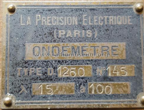 Ondemètre D 1260; La Précision (ID = 2125329) Equipment