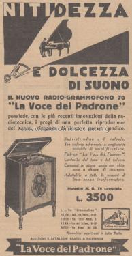 70; La Voce del Padrone; (ID = 2990252) Radio