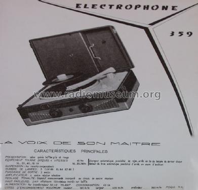 Electrophone 359; Pathé-Marconi, Les (ID = 1137281) R-Player