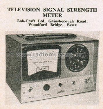 Television Signal Strength Meter 215; Lab-Craft Ltd.; (ID = 2882011) Equipment