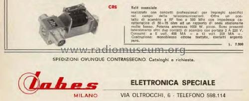 Relé Coassiale - Coaxial Relay CR6; Labes, (ID = 2739071) Diversos