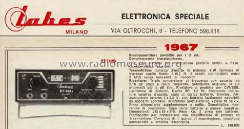Ricetrasmettitore portatile RT144B; Labes, (ID = 2739067) Amat TRX