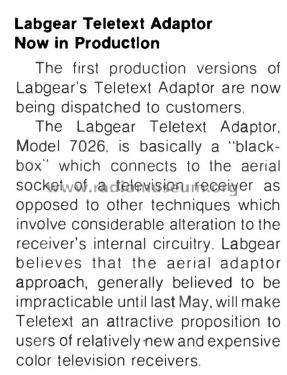 Teletex Decoder CM7026; Labgear Ltd.; (ID = 2997232) Computer & SPmodules