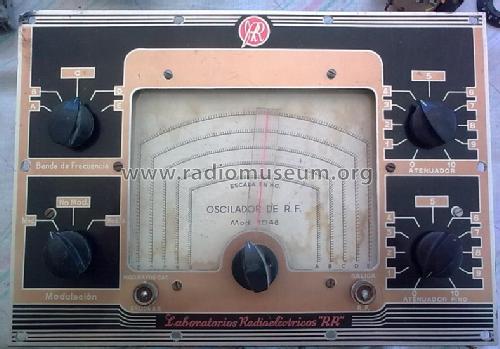 Oscilador de R.F. 1048; Laboratorios Radioel (ID = 944086) Equipment