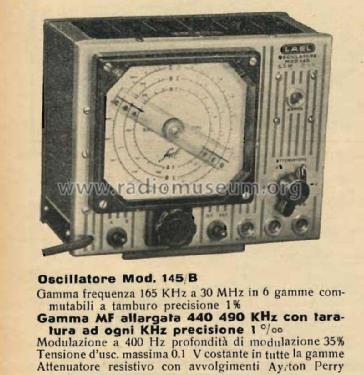 Oscillatore Modulato 145 B; LAEL, Laboratori (ID = 3061857) Equipment