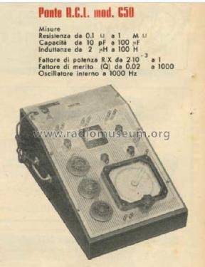 Ponte R. C. L. 650; LAEL, Laboratori (ID = 2445805) Equipment