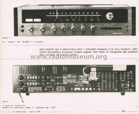 4-Channel AM/FM Stereo Receiver LR-4000; Lafayette Radio & TV (ID = 2815315) Radio