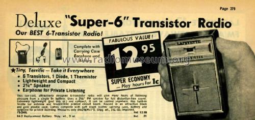 6 Transistor Radio FS-248, FS-248L; Lafayette Radio & TV (ID = 2899208) Radio