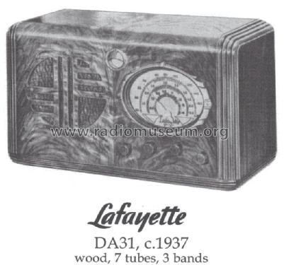 DA-31 ; Lafayette Radio & TV (ID = 1439317) Radio