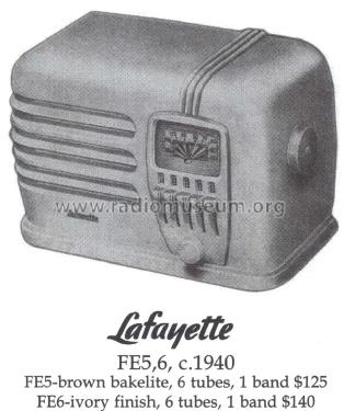 FE-6 ; Lafayette Radio & TV (ID = 1439552) Radio