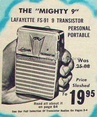 9 Transistor FS-91; Lafayette Radio & TV (ID = 1808037) Radio