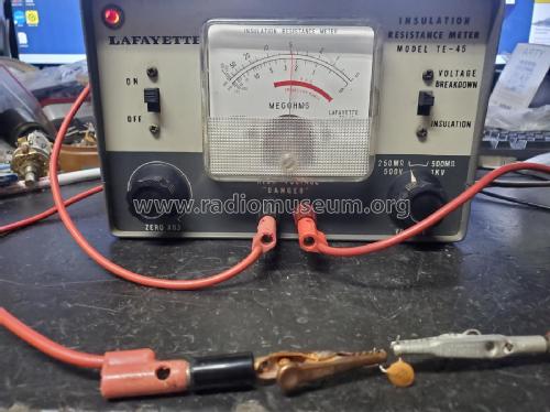 Insulation Resistance Meter TE-45; Lafayette Radio & TV (ID = 2821486) Equipment