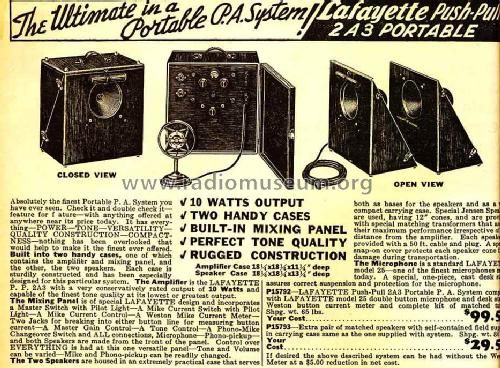 P15792 10 Watt portable Amp.; Lafayette Radio & TV (ID = 657963) Ampl/Mixer