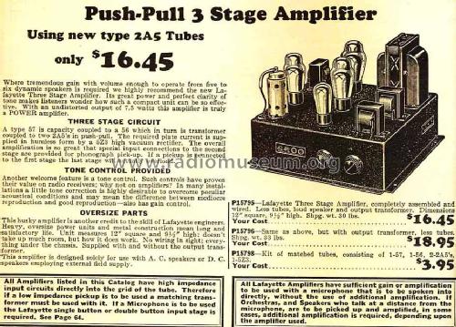 P15795 7.5 Watt Amp.; Lafayette Radio & TV (ID = 657944) Ampl/Mixer