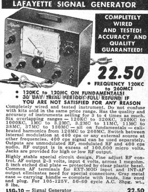 Signal Generator LSG-10; Lafayette Radio & TV (ID = 2080310) Equipment