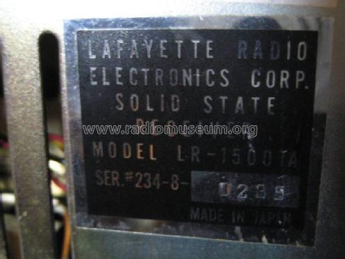 Solid State Receiver LR-1500TA; Lafayette Radio & TV (ID = 2968008) Radio