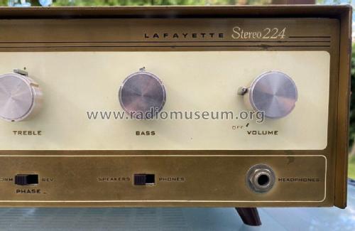 Stereo Amplifier LA-224; Lafayette Radio & TV (ID = 3036292) Ampl/Mixer