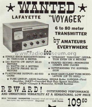 Voyage HE-25; Lafayette Radio & TV (ID = 2056715) Amateur-T