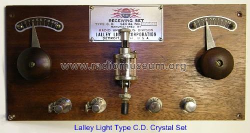 Crystal Receiver Type C.D.; Lalley Radio Corp.; (ID = 1466293) Detektor