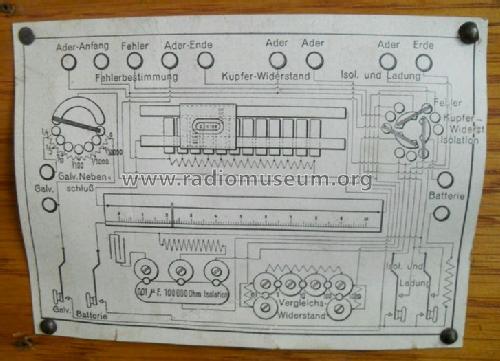 Kabelprüfgerät ; Land & Seekabelwerke (ID = 1138753) Equipment