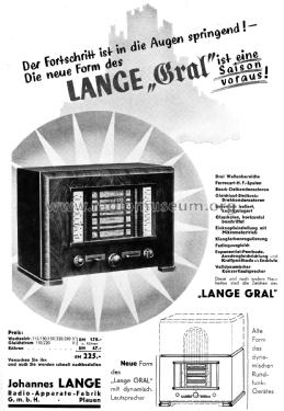 Gral 2K3W; Lange GmbH, Johannes (ID = 3105053) Radio