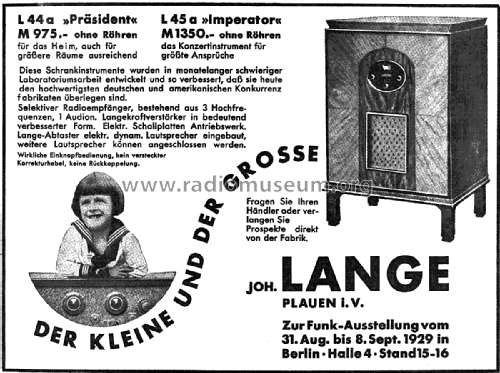 Imperator L45aG; Lange GmbH, Johannes (ID = 1775977) Radio