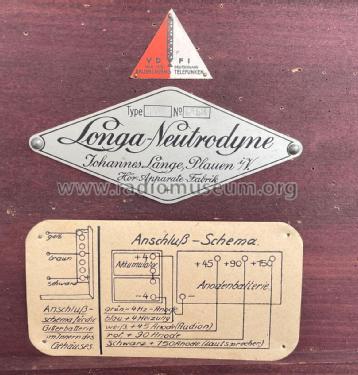 Longa-Neutrodyne L18; Lange GmbH, Johannes (ID = 2646852) Radio
