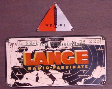 Longa-Neutrodyne L18; Lange GmbH, Johannes (ID = 3979) Radio